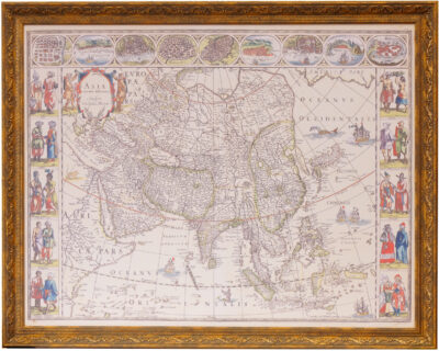 Карта Азии картографа Блау